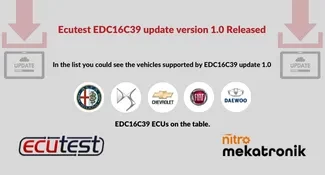 EDC16C39 update versiyon 1.0 yayınlandı!